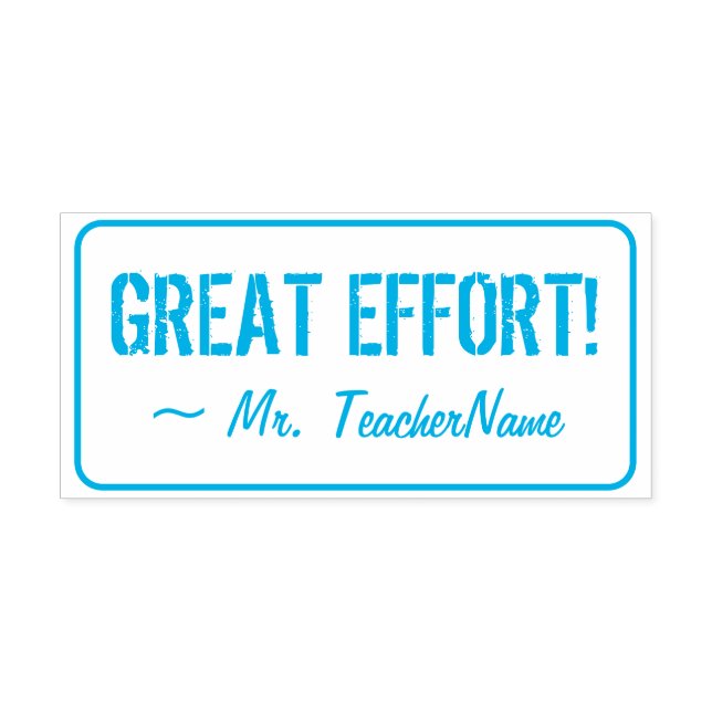 "GROSSE BEMÜHUNGEN!" Teacher Feedback Rubber Brief Permastempel (Design)