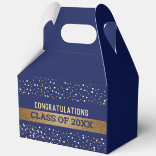 Große benutzerdefinierte Gold Royal Blue Graduate  Geschenkschachtel