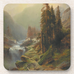 Große Berglandschaft - Albert Zimmermann Getränkeuntersetzer