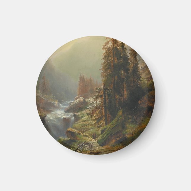 Große Berglandschaft - Albert Zimmermann Magnet (Vorne)