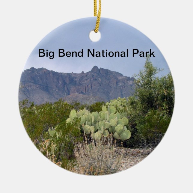 Große Biegungs-Nationalpark-Verzierung Keramik Ornament (Vorne)