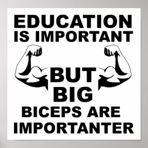 Große Bizepse Importanter Lustiges Poster