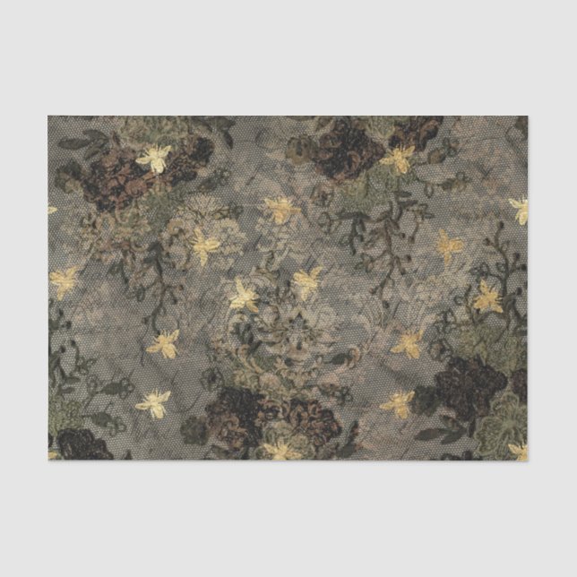 Große Black Lace Gold Bee Seidenpapier (Vorderseite)
