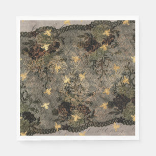 Große Black Lace Gold Bee Serviette