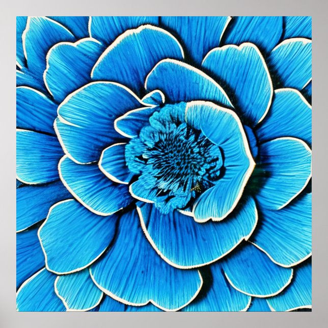 Große Blaue Kamelie Blossom Poster (Vorne)