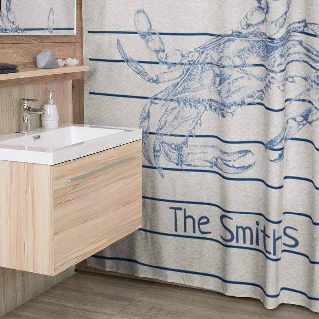 Große blaue Krebserkrankung Duschvorhang (Von Creator hochgeladen)