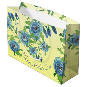 Große blaue Rose Druckgeschenktasche Geschenktüte