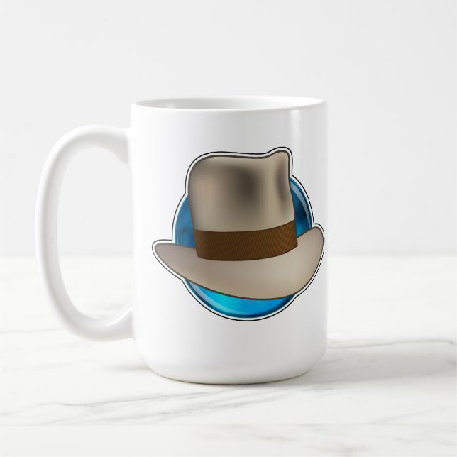 Große blaue Tasse das Logo der Fedora-Chroniken (Links)