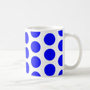 Große blaue Tupfen Kaffeetasse