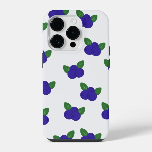 Große Blueberries iPhone Case 14 Pro Hülle (Rückseite)