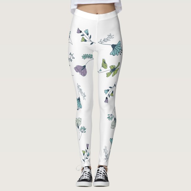 Große Blume Leggings (Vorderseite)