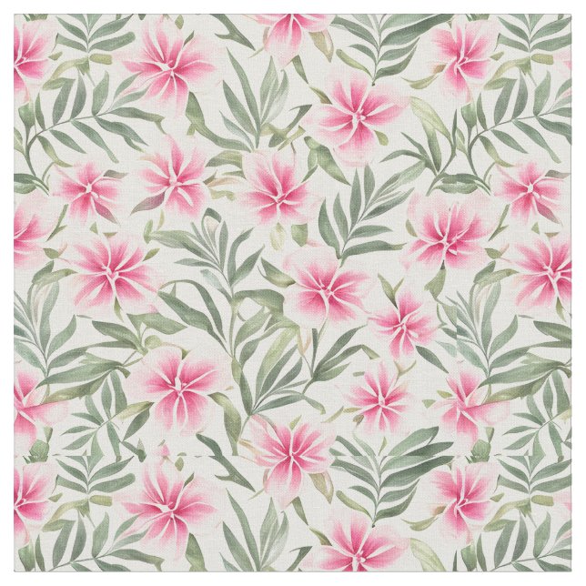 Große Blume mit Blumenmuster Oleander Stoff (Nahaufnahme)
