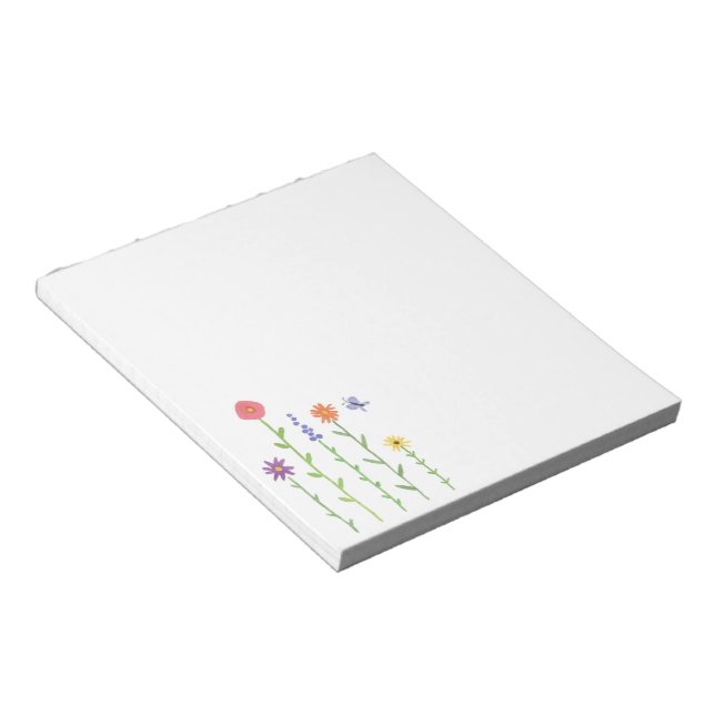Große Blume - Notepad Notizblock (angewinkelt)