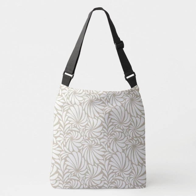 Große, blumengeschmückte, durchsichtige Totschale Tragetaschen Mit Langen Trägern (Vorderseite)