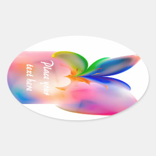 Große Bogen-Geschenkboxen Ovaler Aufkleber