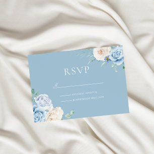 Große Botanische Hochzeit der Blauen Blauen Himmel RSVP Karte