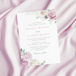 Große Botanische Hochzeit mit Blütenblüte Einladung