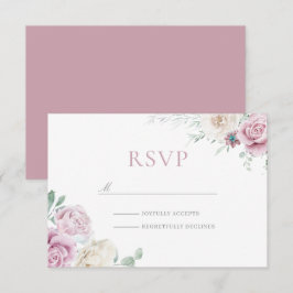 Große Botanische Hochzeit mit Blütenblüte RSVP Karte