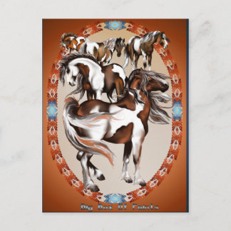 Große Box mit Farben Postkarte