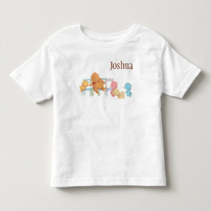 Große Braunbär-u. des Freund-Anteil-vier Stühle Kleinkind T-shirt
