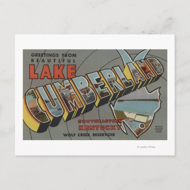 Große Briefszenen - Cumberland-See, KY Postkarte (Vorderseite)