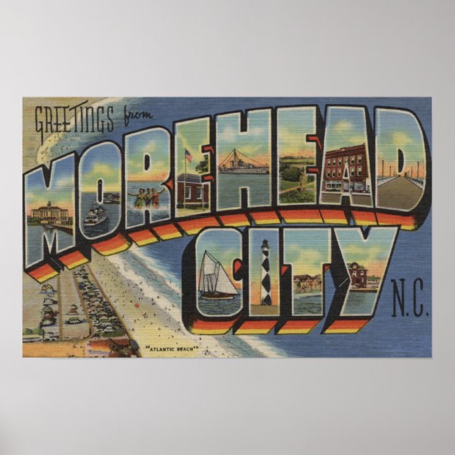 Große Briefszenen - Morehead City, NC Poster (Vorne)