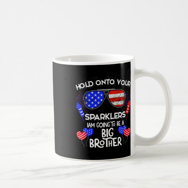 Große Bruder 4. Juli Schwangerschaftsankündigung Kaffeetasse (Rechts)