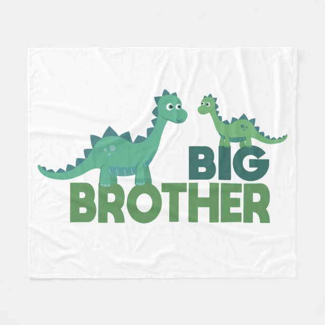 Große Bruder Dinosaurier Cartoon Jungs Kinderzimme Fleecedecke (Vorderseite (Horizontal))