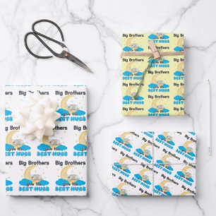 Große Brüder geben die besten Hugs - Bunny Moon Geschenkpapier Set