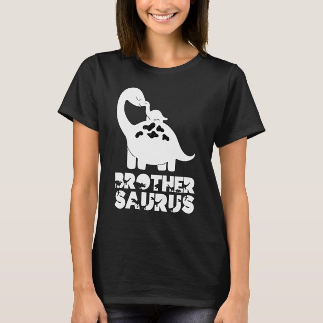 Große Brüdersaurus Rex Kleiner Bruder Saurus Bro D T-Shirt (Vorderseite)
