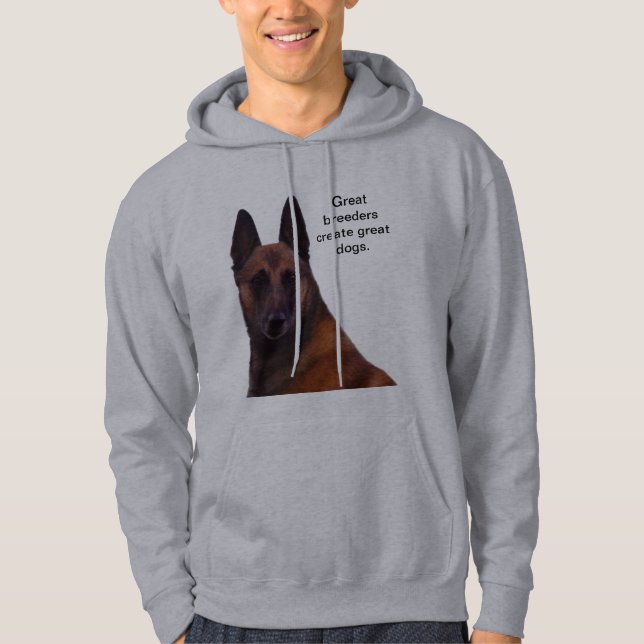 Große Brüter machen große Hunde Hoodie (Vorderseite)