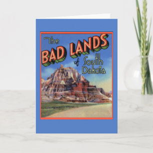 Große Buchstabe-Grüße Ödland-South Dakota Karte