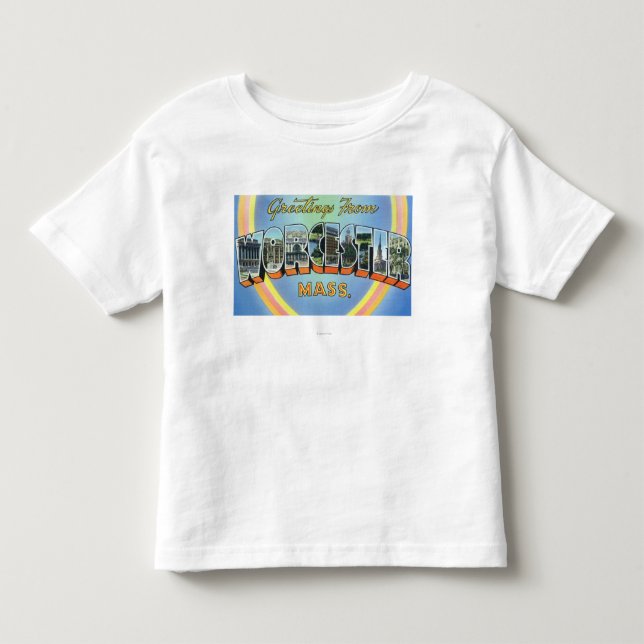 Große Buchstabe-Szenen - Grüße von 2 Kleinkind T-shirt (Vorderseite)