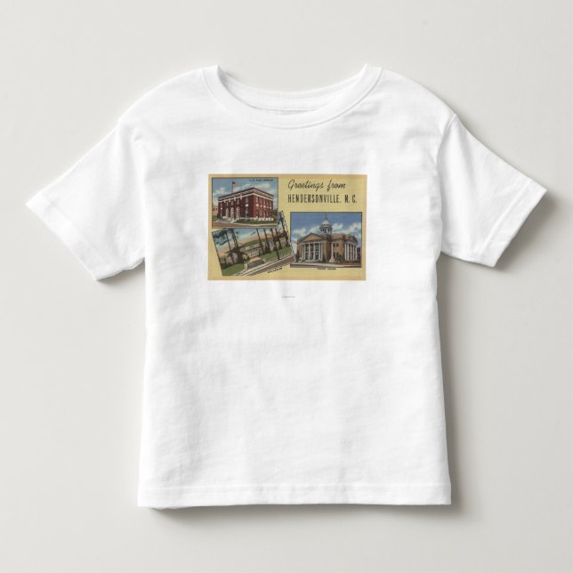 Große Buchstabe-Szenen - Hendersonville, NC Kleinkind T-shirt (Vorderseite)
