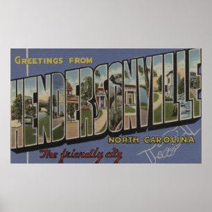 Große Buchstabe-Szenen - Hendersonville, NC Poster