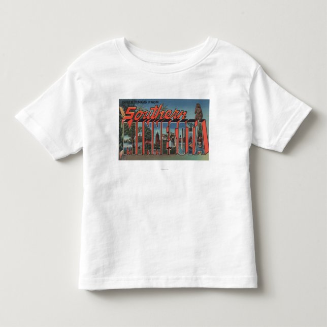 Große Buchstabe-Szenen Minnesotas (südlich) - Kleinkind T-shirt (Vorderseite)