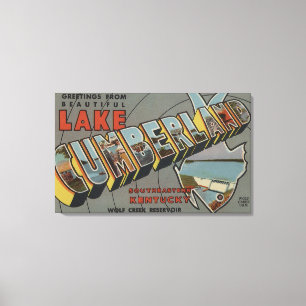 Große Buchstabe-Szenen - See Cumberland, KY Leinwanddruck