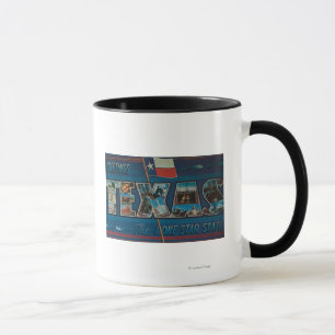 Große Buchstabe-Szenen Texas (Einzig-Stern Flagge) Tasse