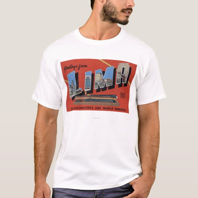 Große Buchstaben - Lokomotiven aus Lima sind Welt T-Shirt (Vorderseite)