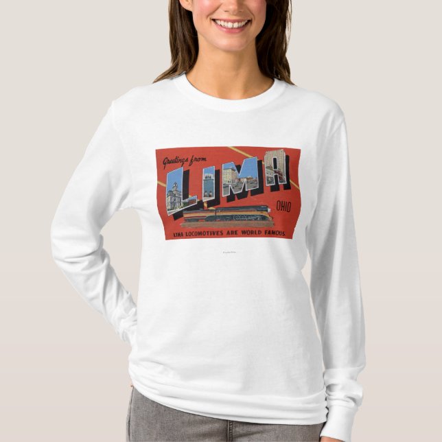 Große Buchstaben - Lokomotiven aus Lima sind Welt T-Shirt (Vorderseite)