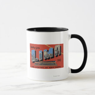 Große Buchstaben - Lokomotiven aus Lima sind Welt Tasse