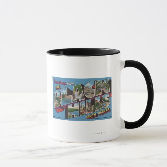 Große Buchstabenszenen - Schwarze Hügel, SD Tasse (Rechts)