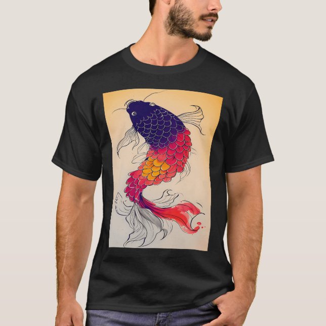Große bunte Fische T-Shirt (Vorderseite)