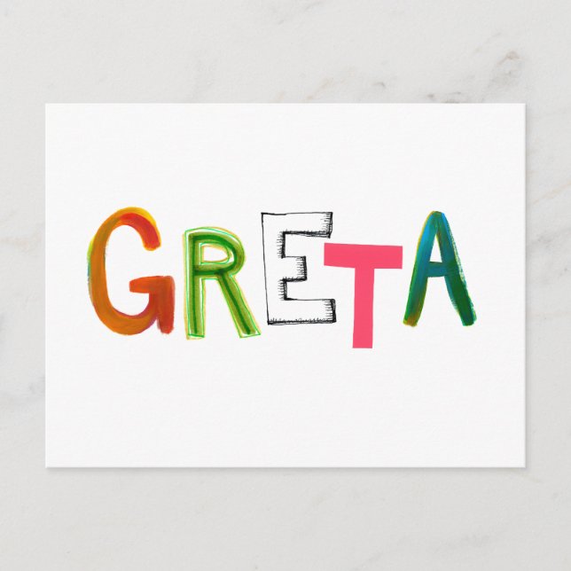Große, bunte Wortkunstgeschenke für Groß-Liebhaber Postkarte (Vorderseite)