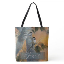 Grosse Chickadee-Tasche (Originalkunst)