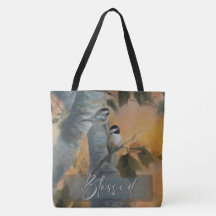Grosse Chickadee-Tasche (Originalkunst)