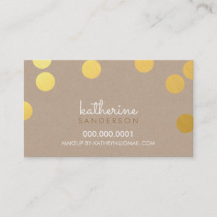 GROSSE CONFETTI SPOT Moderne fette Goldfolie Visitenkarte