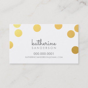 GROSSE CONFETTI SPOT Moderne fette Imitate Goldfol Visitenkarte