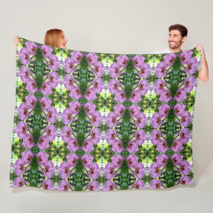 Grosse couverture en polaire violet orchidée tache