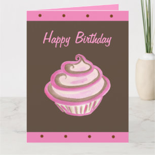 Große Cupcake Happy Birthday-Karte Karte